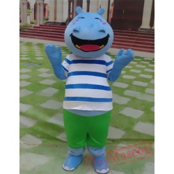 Cartoon Hippo Mascot Costume