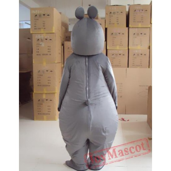 Cartoon Animal Plush Ash Hippo Mascot Costume