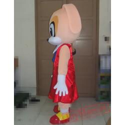 Cartoon Plush Rat Girl Mascot Costume