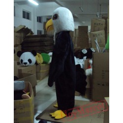 Cartoon Plush Black Eagle Mascot Costume