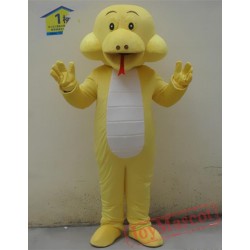 Cartoon Animal Yellow Snake Mascot Costume