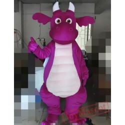Cartoon Cosplay Plush Purple Pterosaur Dinosaur Mascot Costume