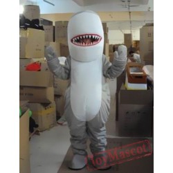 Cartoon Gray Shark Mascot Costume