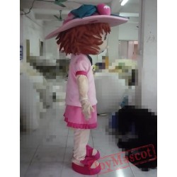 Cartoon Strawberry Girl Mascot Costume