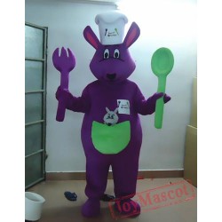 Animal Cartoon Plush Cosplay Purple Kangaroo Mascot Costume
