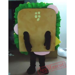 Cartoon Restaurant Hamburger Sandwich Mascot Costume