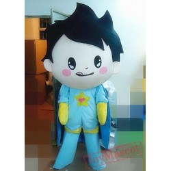 Cartoon Cloak Boy Mascot Costume