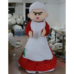 Cartoon Christmas Grandma Mascot Costume