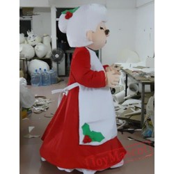 Cartoon Christmas Grandma Mascot Costume