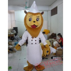 Cosplay Animal Cartoon Lion Chef Mascot Costume