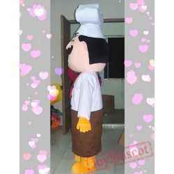 Cartoon Bread Chef Mascot Costume