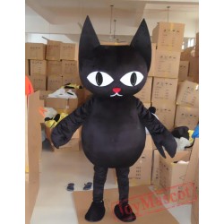 Cartoon Plush Black Cat Mascot Costume