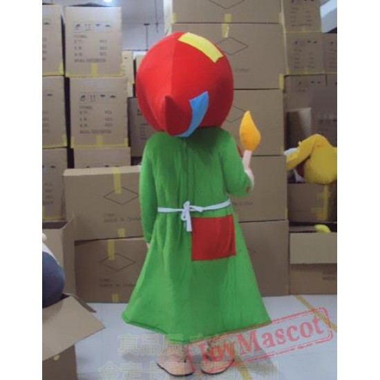 Cartoon Little Girl Selling Matches Mascot Costume