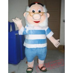 Cartoon Old Man Mascot Costume