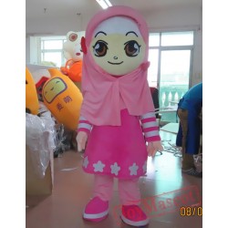 Cartoon Cosplay Girl Mascot Costume