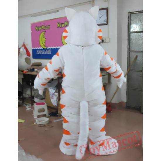 Cosplay White Tiger Mascot Costume