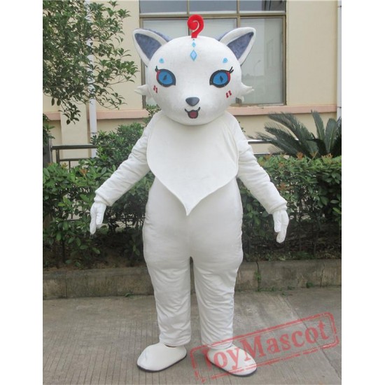 Animal Cartoon Cosplay White Fox Mascot Costume