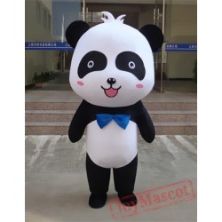 Cartoon Smiling Panda Mascot Costume