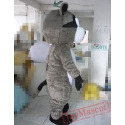 Animal Cartoon Cosplay Grey Dog Mascot Costume