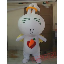Cartoon Cosplay Flower Little White Rabbit Mascot Costume