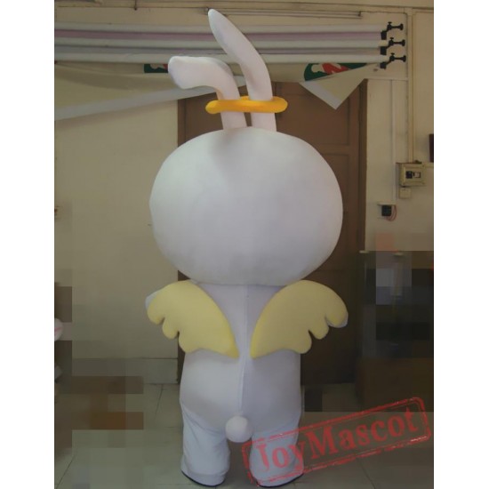 Cartoon Cosplay Flower Little White Rabbit Mascot Costume