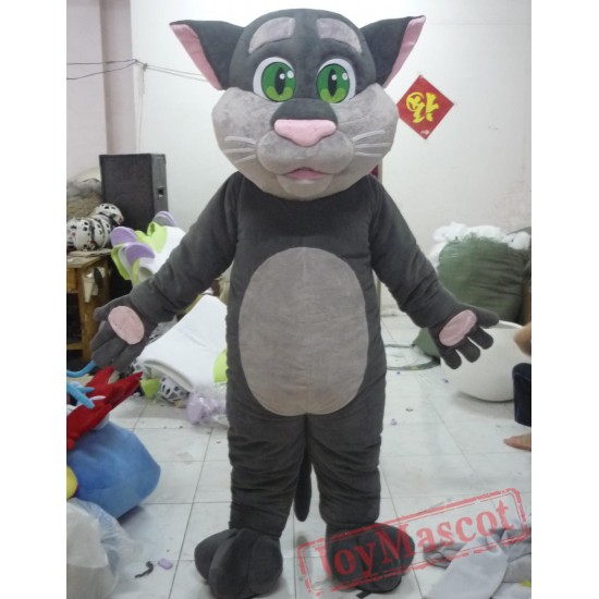 Cartoon Plush Talking Grey Tom Cat Mascot Costume