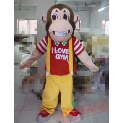 Cartoon Plush Naughty Orangutan Mascot Costume