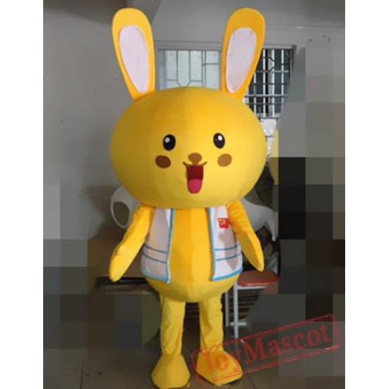 Animal Cartoon Cosplay Horse Yellow Rabbit Mascot Costume