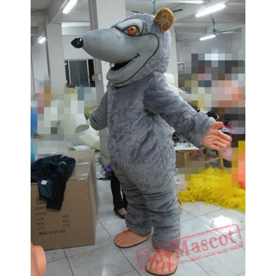 Cartoon Animal Long-Haired Gray Mouse Mascot Costume