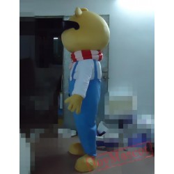 Cartoon Plush Bib Bear Mascot Costume