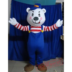 Plush Cartoon White Bear Mascot Costume
