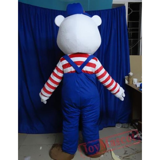 Plush Cartoon White Bear Mascot Costume