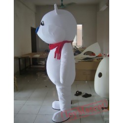 Cartoon Japanese Cosplay Little White Bear Mascot Costume