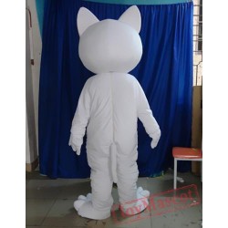 Cartoon White Cat Mascot Costume