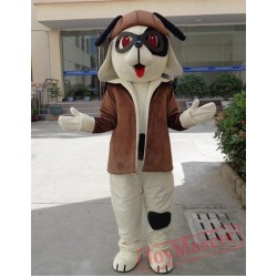 Cosplay Cartoon Animal Plush Little Dog Pilot Mascot Costume