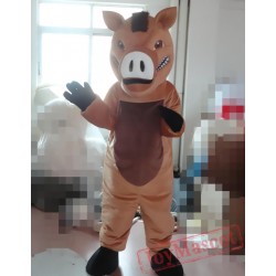 Cartoon Plush Cosplay Wild Boar Mascot Costume