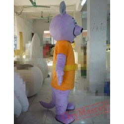 Cosplay Cartoon Animal Plush Purple Dog Mascot Costume