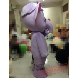 Cosplay Animal Plush Cartoon Little Purple Elephant Mascot Costume