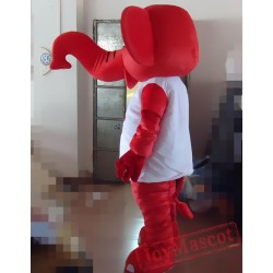 Cartoon Animal Little Red Elephant Mascot Costume