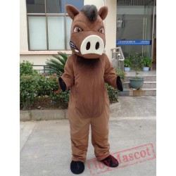 Cartoon Animal Ferocious Wild Boar Mascot Costume