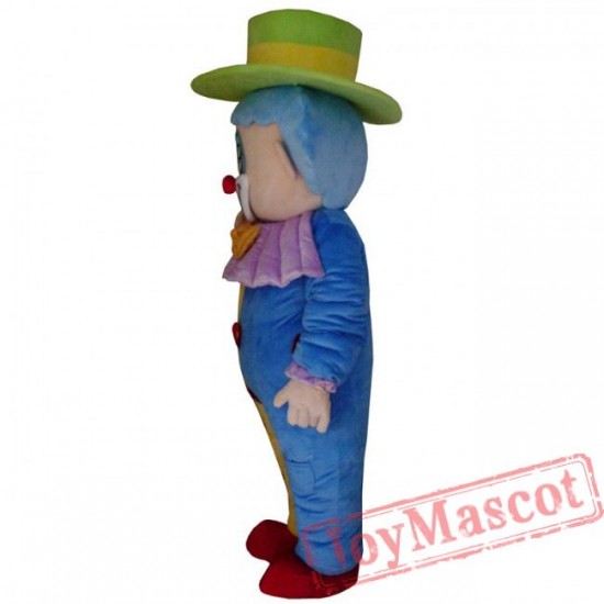 Giant Blue Clown Mascot Costume