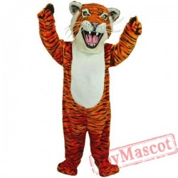Professional Quality Orange Tiger Mascot Costume Adult