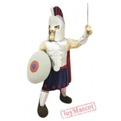 Silver Spartan Titan Trojan Mascot Costume