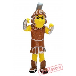 Brown & Yellow Spartan Trojan Knight Sparty Mascot Costume