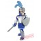 Blue & Silver Knight Mascot Costume