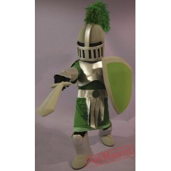 Green & Golden Knight Mascot Costume