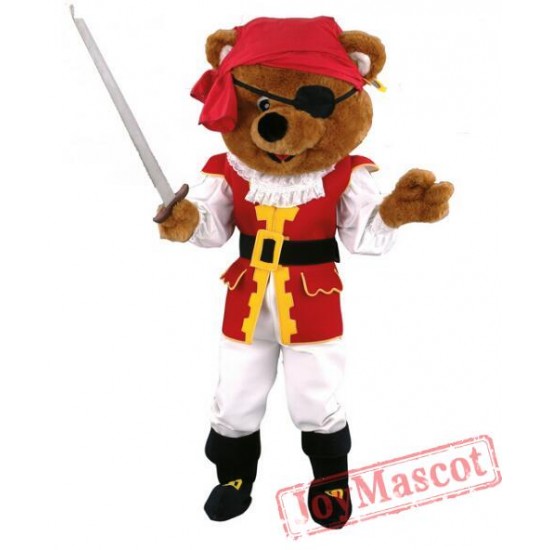 Pirates Brown Bear Mascot Costume