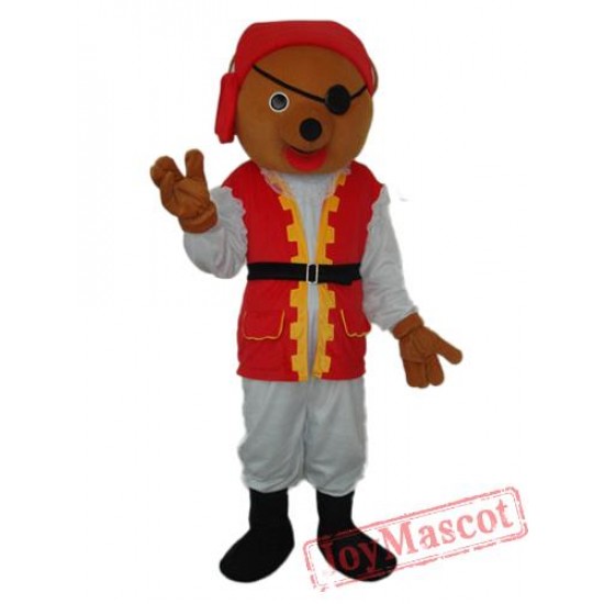 Pirate Bear Mascot Adult Costume