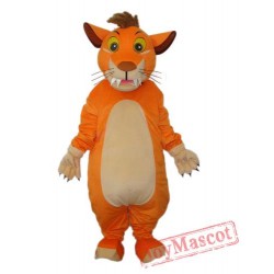 Orange Lion Mascot Adult Costume