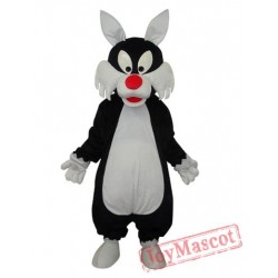 White Mouth Wolf Mascot Adult Costume